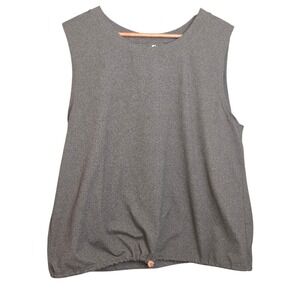 LegEnd Active Gray Sleeveless Yoga Workout Tank‎ Top Women's Size XL Drawstring